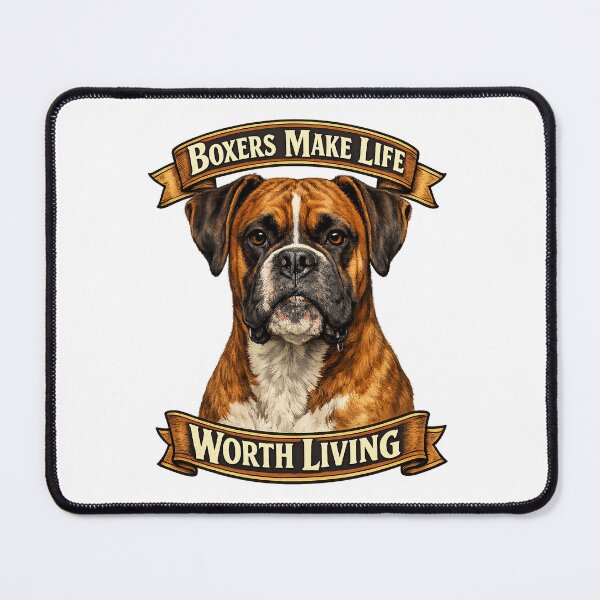 Item preview, Boxer Dog Lover Gift Boxers Make Life Worth Living Cute Boxer Portrait  designed and sold by 486DesignCo.