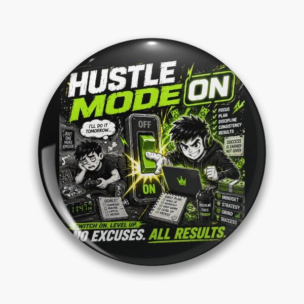 Item preview, Hustle Mode ON designed and sold by JacobSpace.