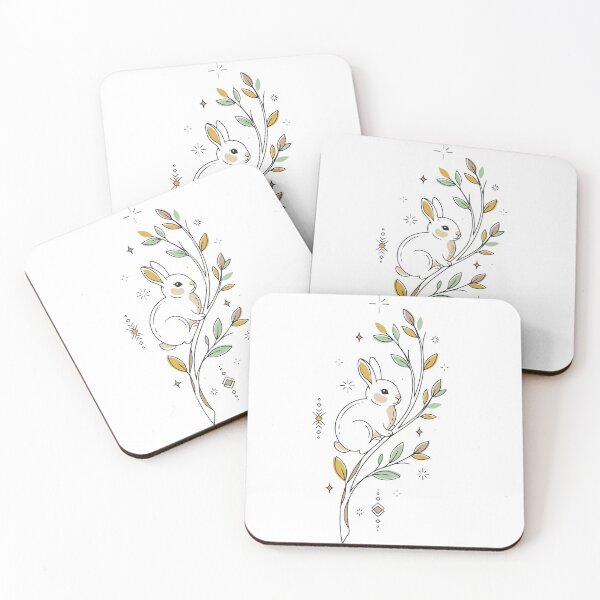 Item preview, Mystical Celestial White Rabbit and Botanical Branch designed and sold by BestChoiceService.