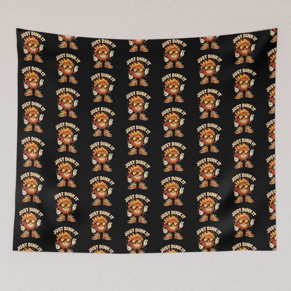 Item preview, Just Dink It - Fiery Basketball Character Cartoon designed and sold by EliteCanvasCo.