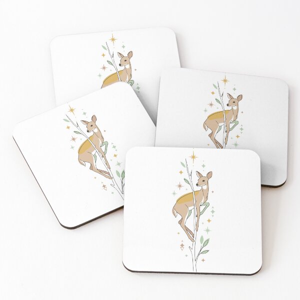 Item preview, Mystical Celestial Deer and Botanical Branch Art designed and sold by BestChoiceService.
