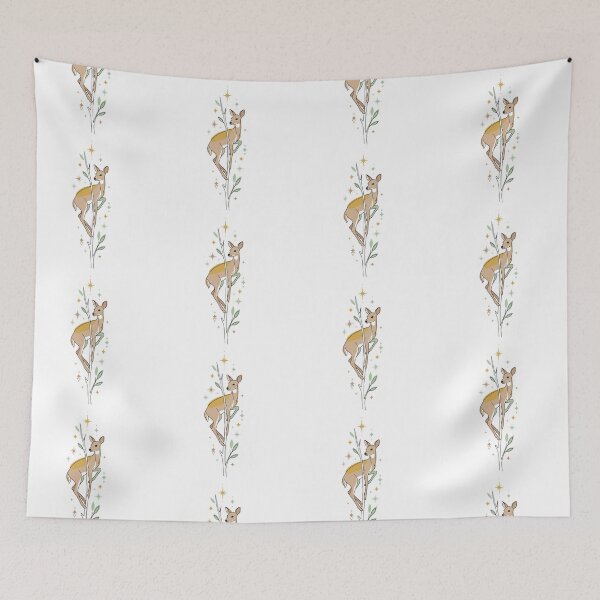 Item preview, Mystical Celestial Deer and Botanical Branch Art designed and sold by BestChoiceService.