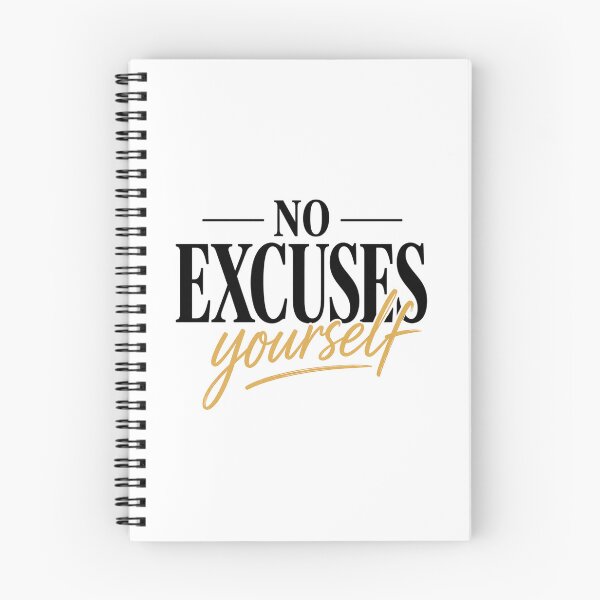 Item preview, No Excuses Focus Yourself Bold Typography Design designed and sold by Wolf Creator.