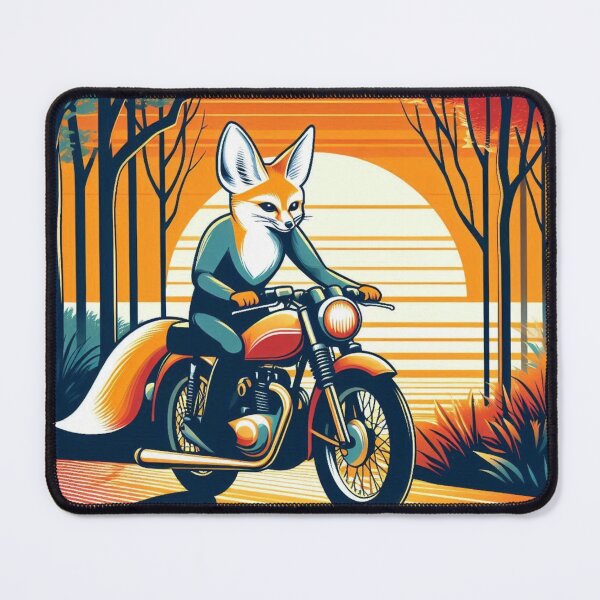 Item preview, Motorcycle Fox – Forest Ride Illustration designed and sold by Dogandesighn.