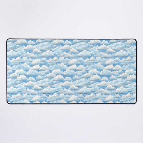 Item preview, Watercolor Fluffy Clouds Blue Sky Pattern designed and sold by NicolasGlowArt.