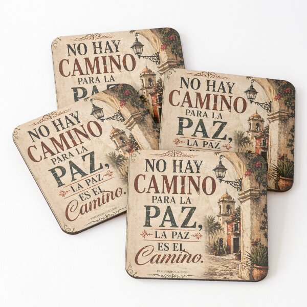Item preview, Latin Spanish Proverb Poster, No Hay Camino Para La Paz Quote Print, Vintage Mediterranean Wall Art, Inspirational Spanish Quote Decor designed and sold by QuietWallStudio.