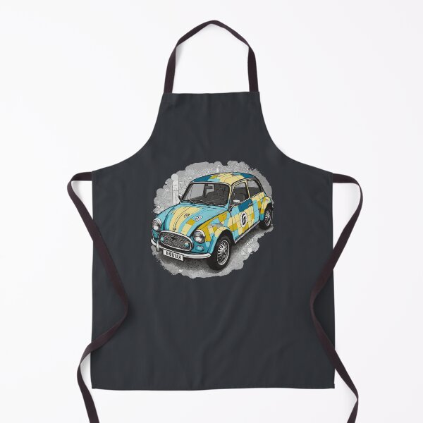 Item preview, Geometric Harlequin Classic Mini Cooper Car Art designed and sold by Tklezardesigns.