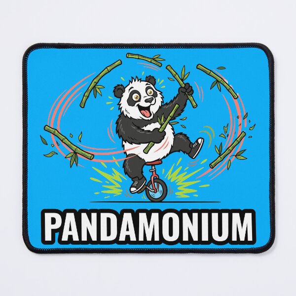 Item preview, Chaos Mode Pandamonium Panda Riding Unicycle Juggling Bamboo designed and sold by AdriqnArt.
