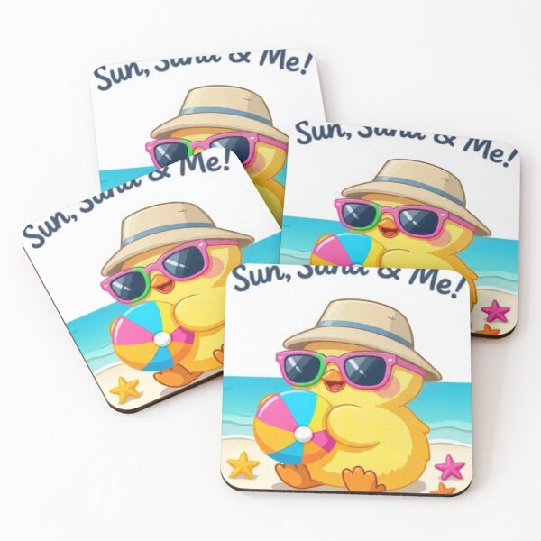 Item preview, Cute Summer Beach Duck With Sunglasses and Hat designed and sold by Hafcishop.