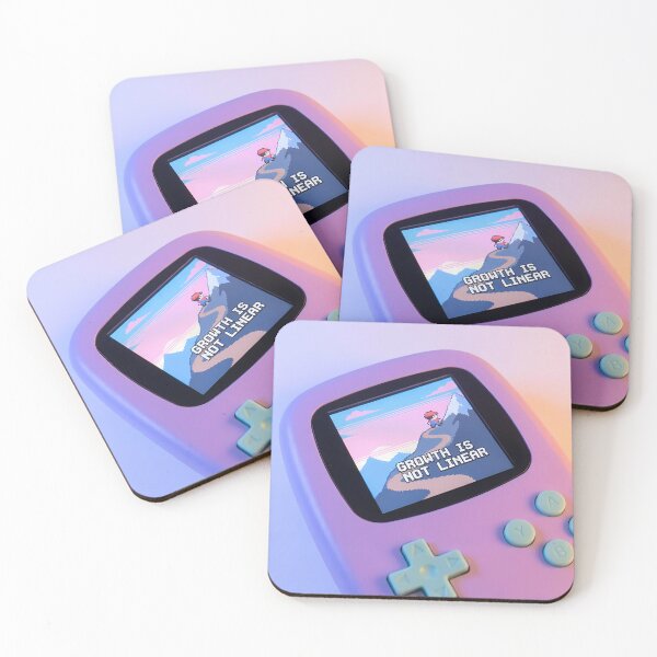 Item preview, Growth Is Not Linear - Pastel Retro Gaming Console Pixel Art designed and sold by RBCTk.