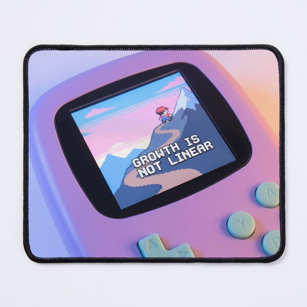Item preview, Growth Is Not Linear - Pastel Retro Gaming Console Pixel Art designed and sold by RBCTk.