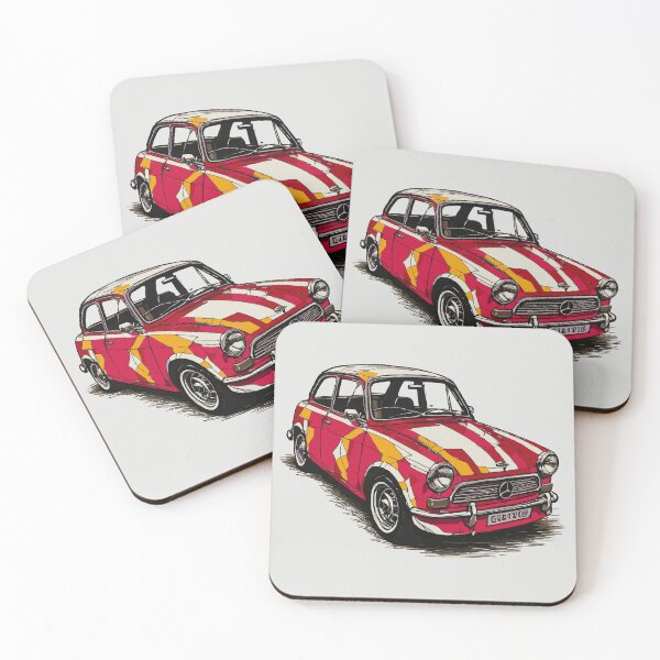 Item preview, Geometric Classic European Compact Car Art designed and sold by Tklezardesigns.