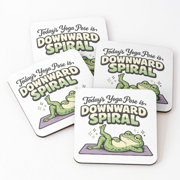 Item preview, Funny Yoga frog Downward Spiral – Relaxed Humor designed and sold by SidTastic .