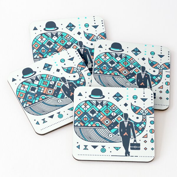 Item preview, Work & Dream – Geometric Whale Aesthetic designed and sold by EchoWave11.