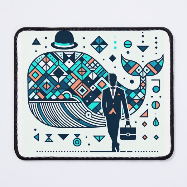 Item preview, Work & Dream – Geometric Whale Aesthetic designed and sold by EchoWave11.