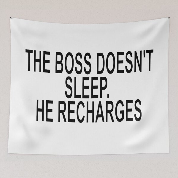 Item preview, The Boss Doesn't Sleep. He Recharges Funny Quote Office Joke designed and sold by ChR-oman.