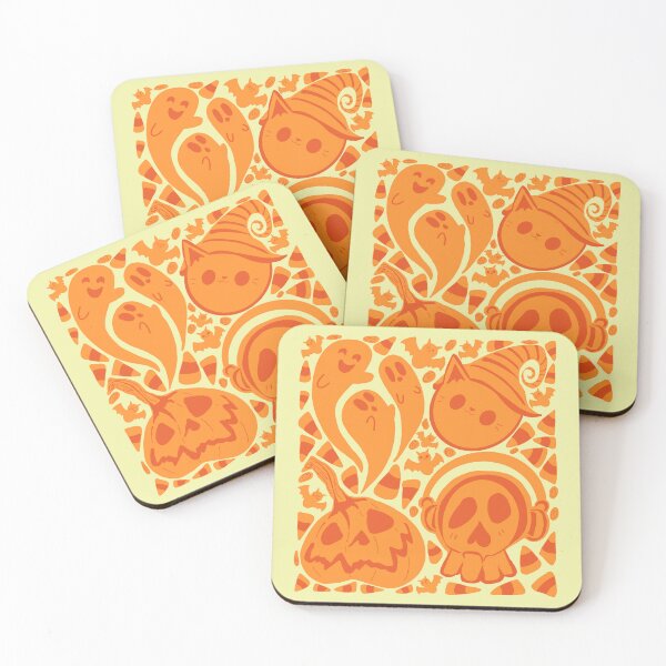 Item preview, Orange Spooky Halloween Season with yellow background  designed and sold by missmann.