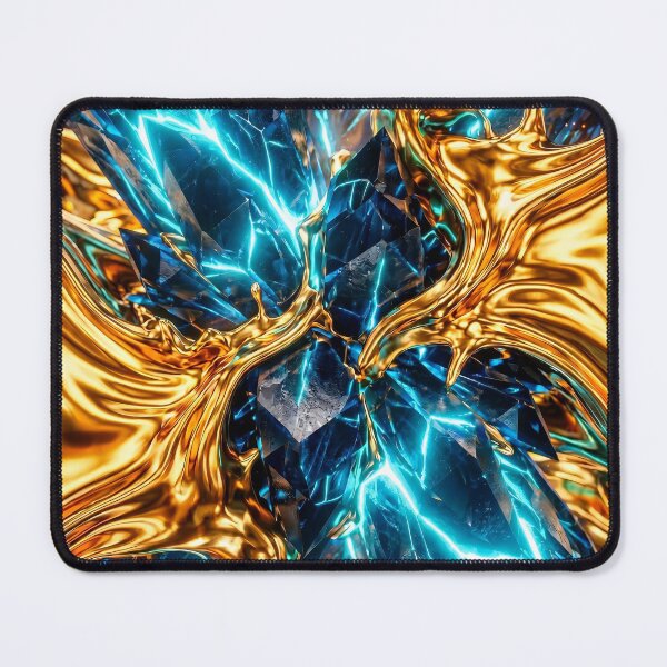 Item preview, Black Sapphire & Liquid Gold Fusion - Luxury Abstract Art designed and sold by lord-of-skins.