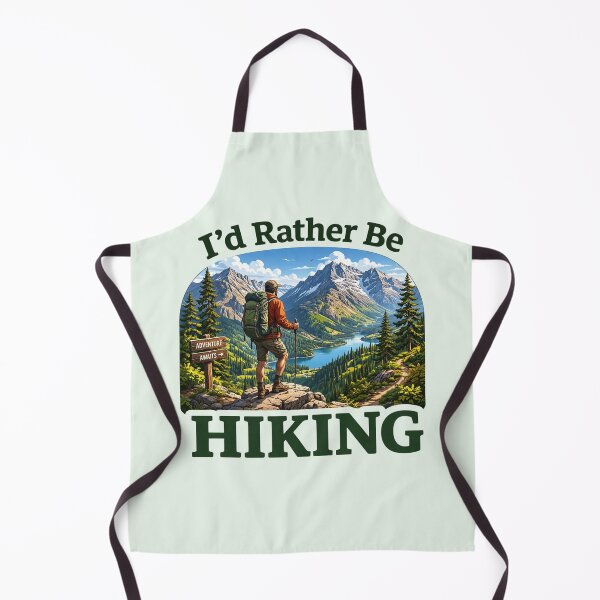 Item preview, I'd Rather Be Hiking - Outdoor Adventure designed and sold by Myra365Art.