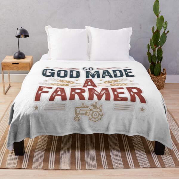 Item preview, So God Made A Farmer Shirt - Vintage Patriotic Farming Graphic Tee designed and sold by MerchlyMike.