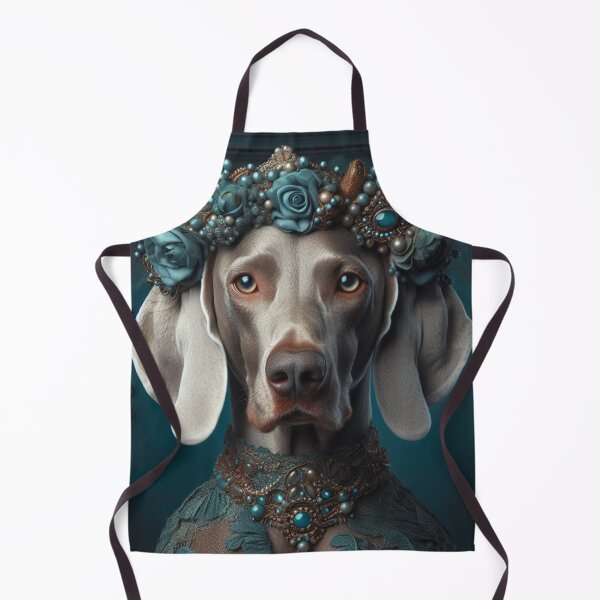Item preview, Royal Weimaraner Floral Crown Portrait designed and sold by WeimTrails.
