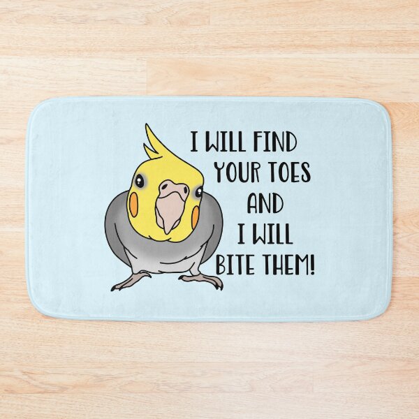 Item preview, Cockatiel "I will find your toes and i will bite them!" designed and sold by FandomizedRose.