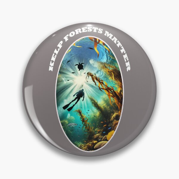 Item preview, SCUBA Diving Diver Underwater Silhouette with Turtle, Fish, and Kelp URM designed and sold by urmaddad.