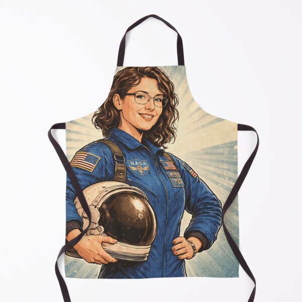 Item preview, Retro Female Astronaut – Vintage Style Space Explorer designed and sold by HeyHas.