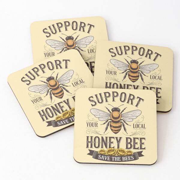 Item preview, Support Your Local Honey Bee designed and sold by Wander X Design.