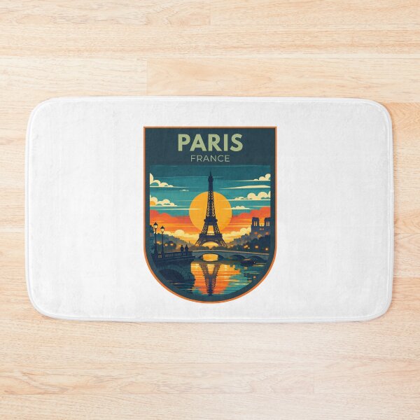 Item preview, Paris France Sunset Reflections – Retro Travel Art designed and sold by MyTutina.