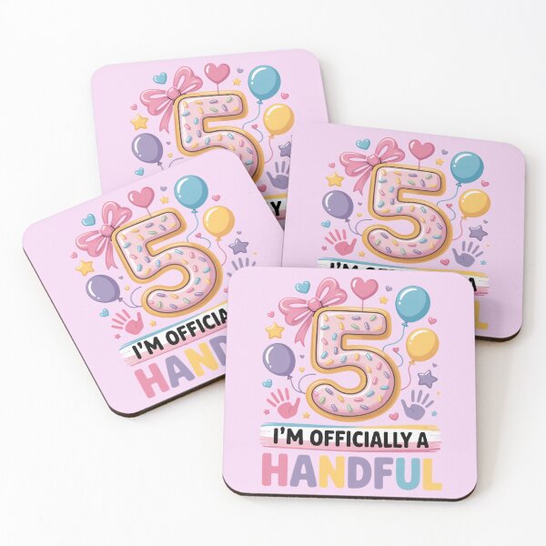 Item preview, A Handful Years old - 5th Birthday Kid designed and sold by Lichtisign.