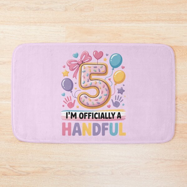 Item preview, A Handful Years old - 5th Birthday Kid designed and sold by Lichtisign.