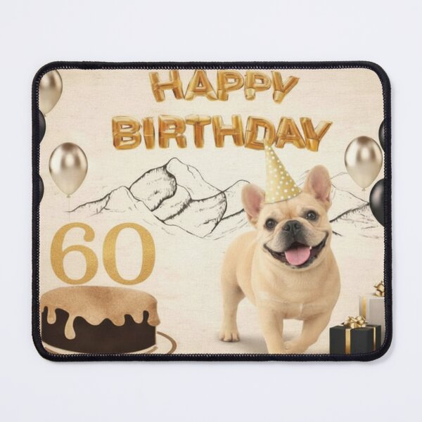 Item preview, French Bulldog 60th Birthday Dog Card designed and sold by GivingJoy.