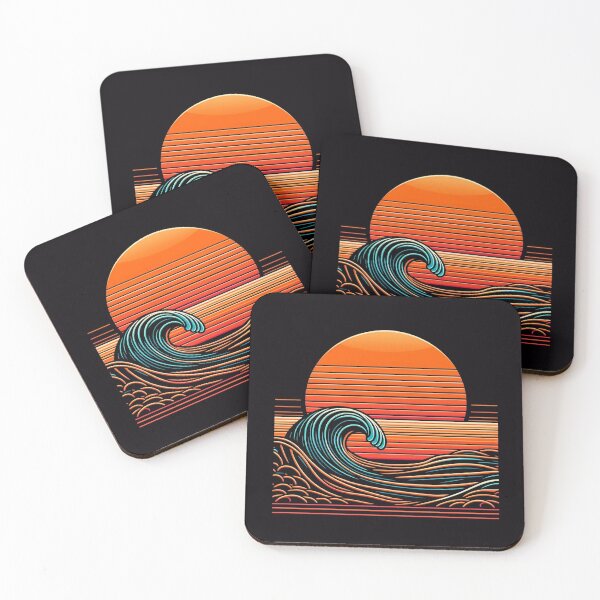 Item preview, Retro Wave Ocean Sunset Burnout Escape designed and sold by PixelQ.
