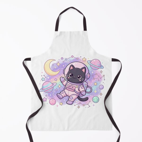 Item preview, Cat-A-Stronaut Kawaii Black Cat Floating In Pastel Galaxy designed and sold by Arqon.