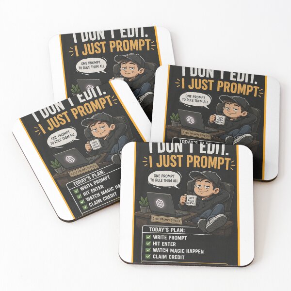 Item preview, Don’t Edit, I Just Prompt – The Ultimate AI Shortcut Mindset designed and sold by EvulAtheng Designs.