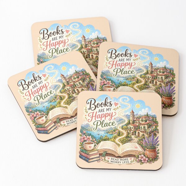 Item preview, Books Are My Happy Place - Cozy Magic Reading Design designed and sold by Myra365Art.
