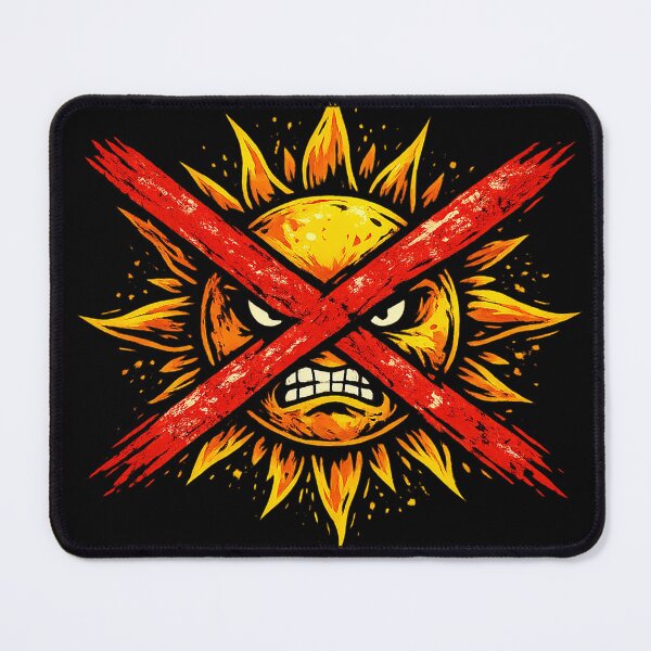 Item preview, Crossed Out Sun – Anti Sunshine Graphic Grunge Emblem designed and sold by SvarunPogani.