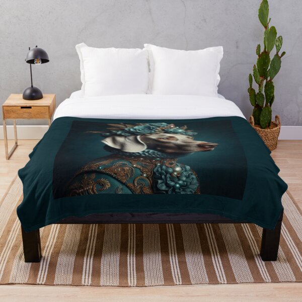 Item preview, Baroque Weimaraner in Teal Royal Attire designed and sold by WeimTrails.