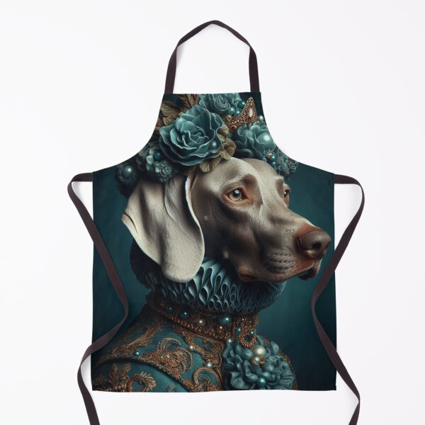 Item preview, Baroque Weimaraner in Teal Royal Attire designed and sold by WeimTrails.
