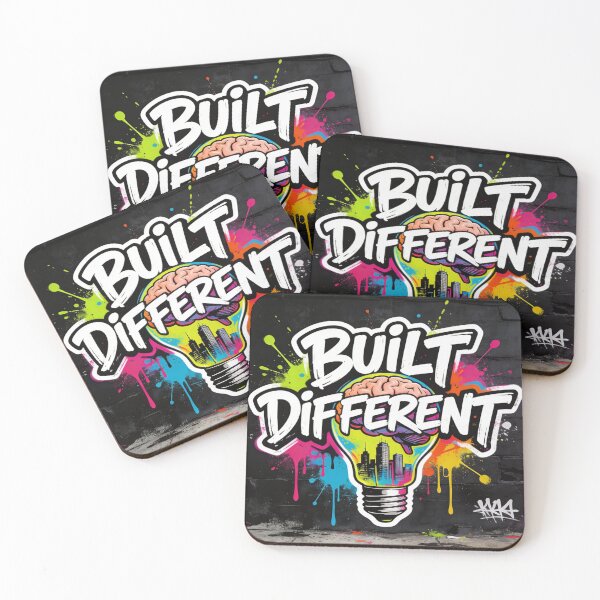 Item preview, Built Different Street Art Graffiti – Urban Mindset Pop Art Light Bulb Design designed and sold by PLUSHIWORLDtm.