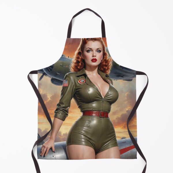 Item preview, Vintage Aviation Pin-Up Girl - WWII Bomber Plane Retro Military Glamour designed and sold by MissSaylor.