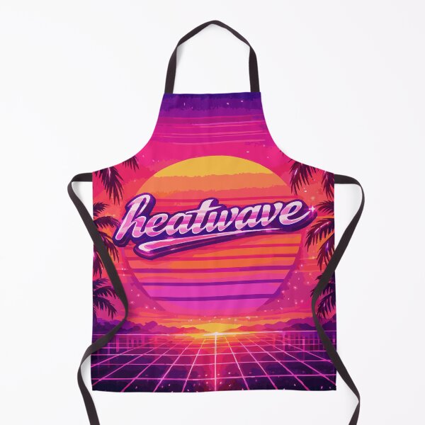 Item preview, Heatwave – Retro Synthwave Sunset with Neon Grid  Palm Trees designed and sold by DesignbyAnnaM.