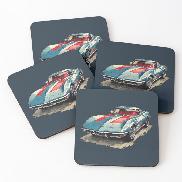 Item preview, Geometric Vintage American Sports Car Art designed and sold by Tklezardesigns.