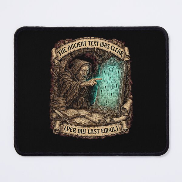 Item preview, Funny Scholar Ancient Tablet Per My Last Email Passive Aggressive Woodcut Tee designed and sold by Mythic Ink Studio.