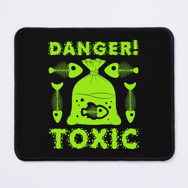 Item preview, Toxic fish in bag, skeleton, warning danger designed and sold by RizikCat.