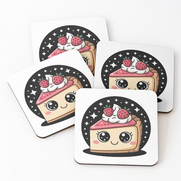 Item preview, Cute Kawaii Strawberry Cheesecake designed and sold by jkrphoto.