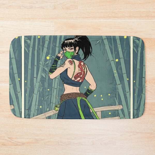 Item preview, Ninja Girl Anime Art Print – Ninja, Bamboo Forest, Japanese Mythology Wall Art designed and sold by ukiyo-beasts.