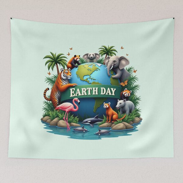 Item preview, Earth Day Wildlife Harmony | Animal Kingdom Globe designed and sold by PriyaMagic.