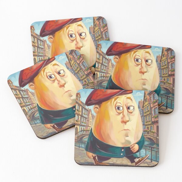 Item preview, Colmar France Travel Poster | Funny Alsace Character Art by the Canal designed and sold by LeQuirks.